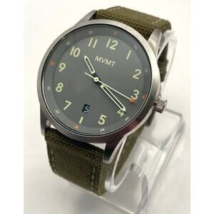 MVMT Men's Field Watch 40mm -Fresh Battery - Adjustable Band WR 10ATM Date